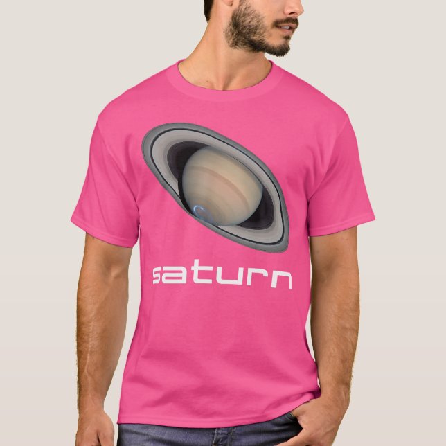 Solar System Planet Saturn Space Science Astronomy T-Shirt (Front)