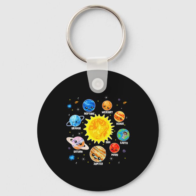 Solar System Planet Space Planets Boys Girls Toddl Key Ring (Front)