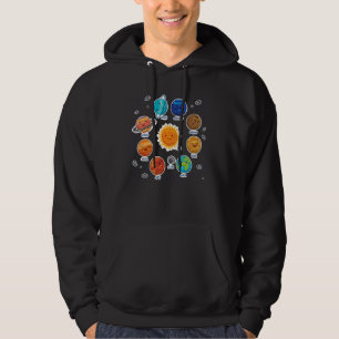 Solar System Planet Sun Space Science Astronaut St Hoodie