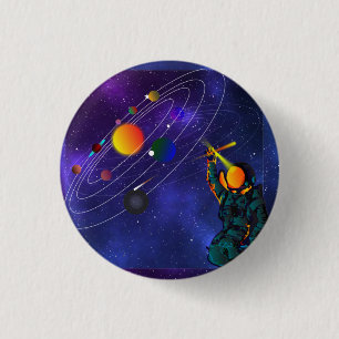 Solar System Planets 3 Cm Round Badge