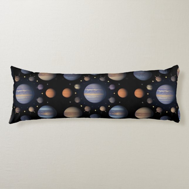 Solar System Planets Arranged in Space Body Cushion (Front)