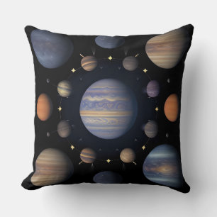 Solar System Planets Arranged in Space Cushion