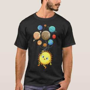Solar System Planets Astronomy Space Science Girls T-Shirt
