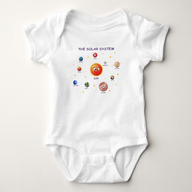 Solar System Planets  Baby Bodysuit (Front)