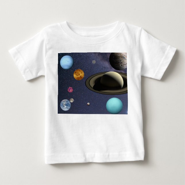 Solar system planets baby T-Shirt (Front)
