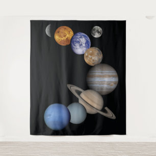 Solar System planets backdrop Tapestry