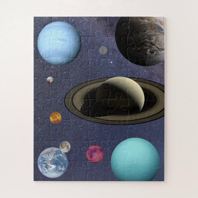 Solar system planets jigsaw puzzle (Vertical)
