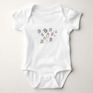 Solar System Planets Kids Knowledge Outer Space Baby Bodysuit