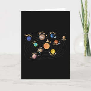 Solar System Planets Kids Knowledge Outer Space Card