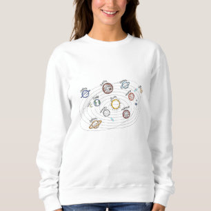 Solar System Planets Kids Knowledge Outer Space Sweatshirt