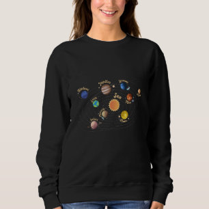 Solar System Planets Kids Knowledge Outer Space Sweatshirt