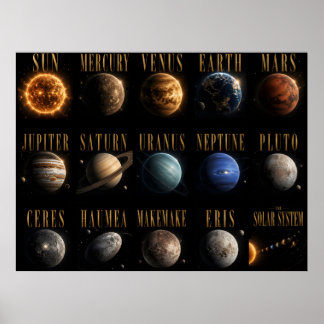 Solar System Planets Luxury Space Wall Art