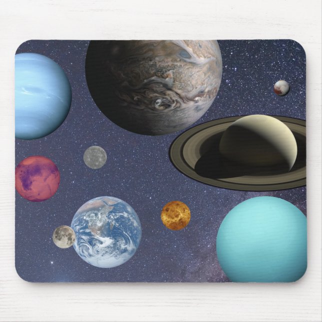 Solar system planets mouse pad (Front)