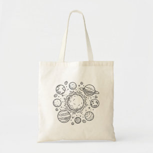 Solar System Planets Outer Space Galaxy Universe Tote Bag