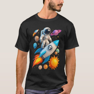 Solar System Planets Science Space Astronaut Ridin T-Shirt