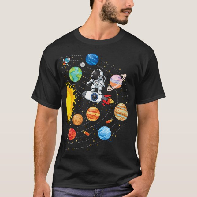 Solar System Planets Science Space Astronaut Unive T-Shirt (Front)