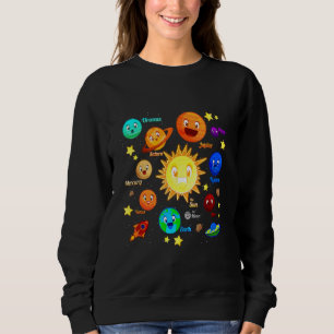 Solar System Planets Science Space Boys Girls Kids Sweatshirt