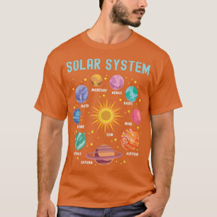 Solar System Planets Science Space Boys Girls Kids T-Shirt