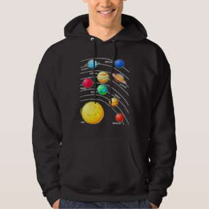 Solar System Planets Science Space Boys Girls STEM Hoodie