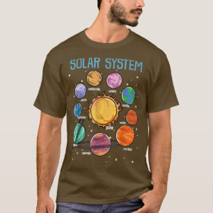 Solar System Planets Science Space Boys Girls STEM T-Shirt