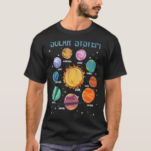 Solar System Planets Science Space Boys Girls STEM T-Shirt