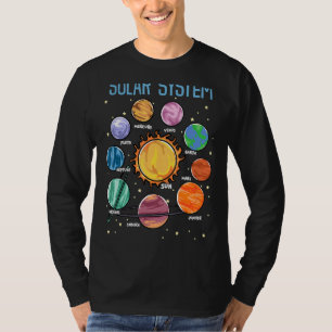 Solar System Planets Science Space Boys Girls Stem T-Shirt