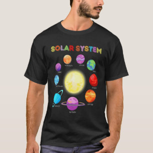 Solar System Planets Science Space Boys Girls STEM T-Shirt