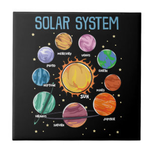 Solar System Planets Science Space Boys Girls STEM Tile