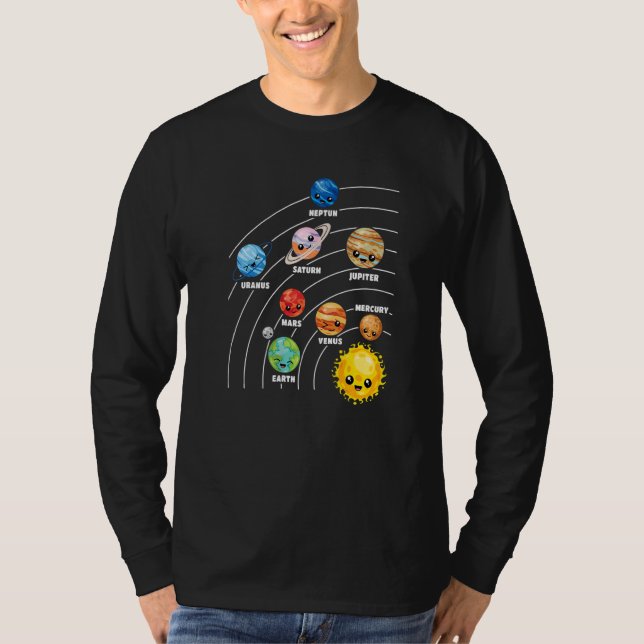Solar System Planets Science Space Planet Universe T-Shirt (Front)