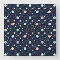 Solar System Planets Seamless Pattern