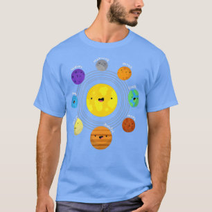 Solar System Planets Shirt Earth Moon Sun Space Sc