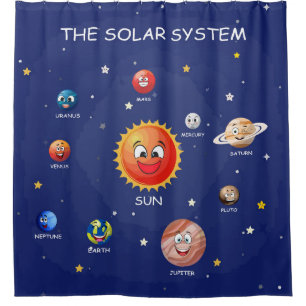 Solar System Planets Shower Curtain