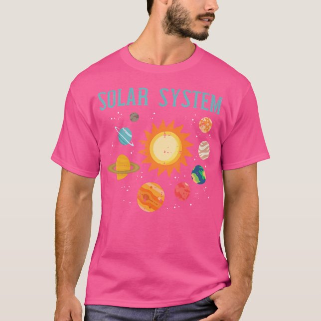 Solar System Planets Sun Astronomy Space Men Women T-Shirt (Front)