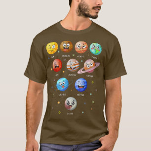 Solar System Planets Sun Space Funny Science Teach T-Shirt