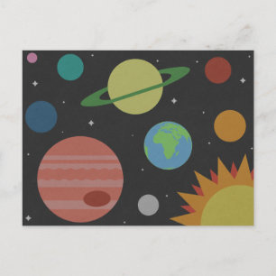 Solar System Postcard