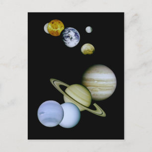 Solar System Postcard - Astronomy Science gift