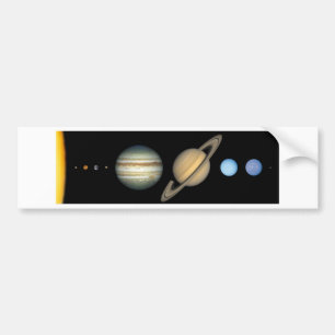 Solar System scale Bumper Sticker