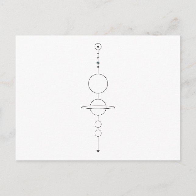 solar system scale postcard (Front)