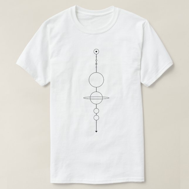 solar system scale T-Shirt (Design Front)