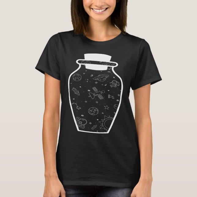 Solar System Science Education Planets Sun Moon T-Shirt (Front)