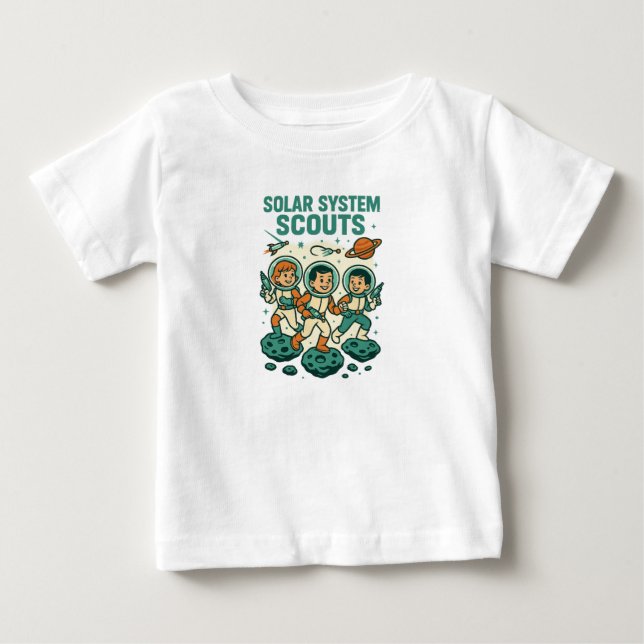 Solar System Scouts – Adventure Among the Stars Baby T-Shirt (Front)