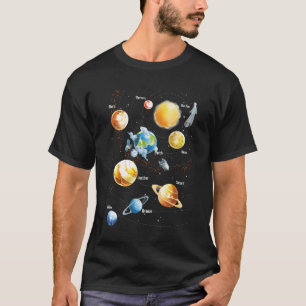 Solar System Space Astronomy And Planets Gift For T-Shirt