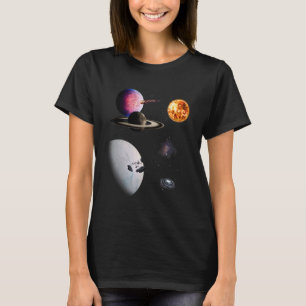 Solar System Space Galaxy Astronaut Universe Plane T-Shirt
