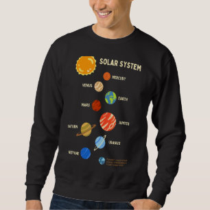 Solar System Space Planets For Stem Kids Boys Girl Sweatshirt