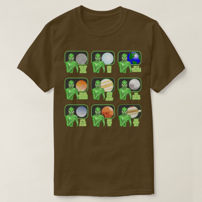 Solar System Space Travel T-Shirt (Design Front)
