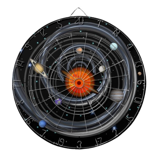 Solar System Spiral Gravity Trap Space Dartboard (Front)
