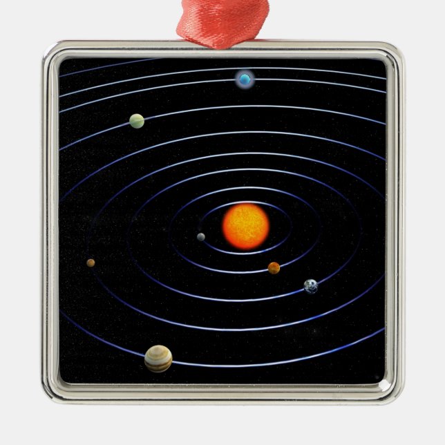 Solar System Square Ornament (Front)