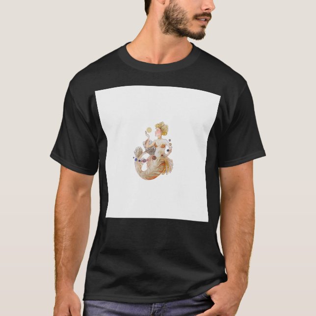 Solar System Sun Mermaid T-Shirt (Front)