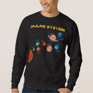 Solar System Sun Planet Science Astronomy Space Ma Sweatshirt