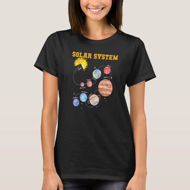 Solar System Sun Planet Science Astronomy Space Ma T-Shirt (Front)